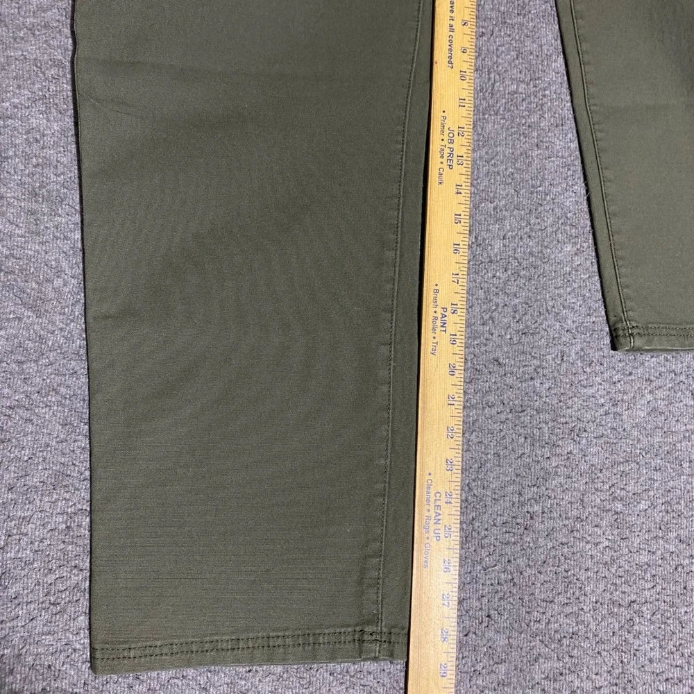 GH Bass & Co Mens Canvas Work Pants Olive Green 40x29 Straight Leg Utility